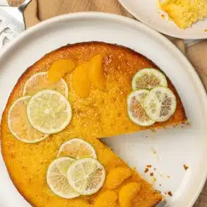 Skinnymixers Olive Oil Citrus Cake from SkinnyMediterranean.