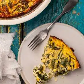 Skinnymixers Spanakopita Frittata from SkinnyMediterranean.