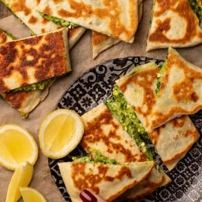 Skinnymixers Spinach & Feta Gözleme from SkinnyMediterranean.