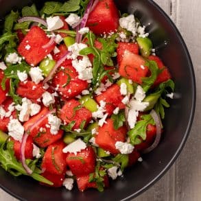 Skinnymixers Watermelon & Mint Salad from SkinnyMediterranean.