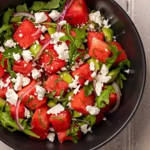 Skinnymixers Watermelon & Mint Salad from SkinnyMediterranean.