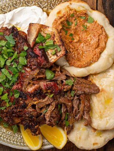 Slow Roasted Pomegranate Molasses Lamb