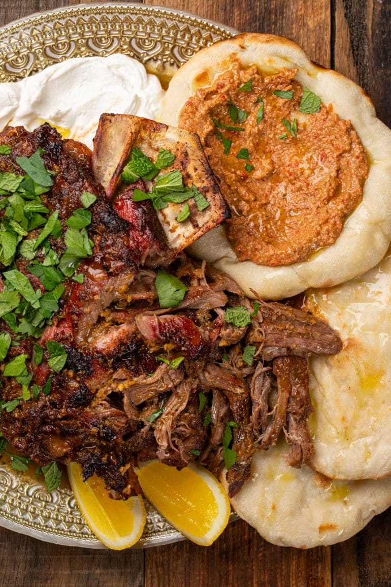 Slow Roasted Pomegranate Molasses Lamb