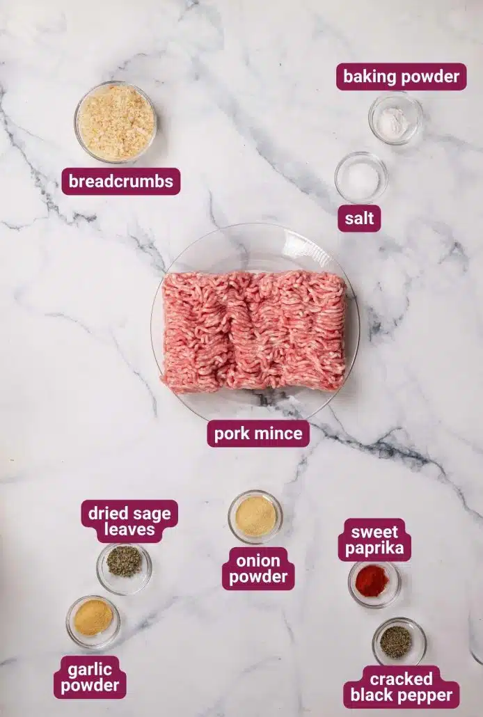 Bangers & Mash Pie ingredients from Dinners 4