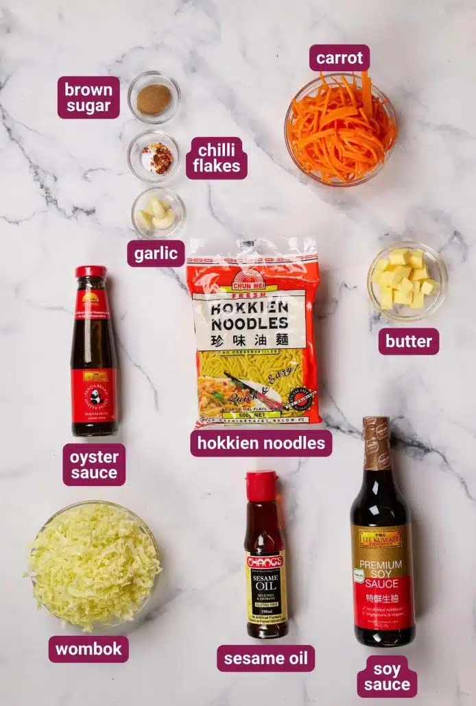 What you will need to make Buttery Garlic Noodles from Dinners 4