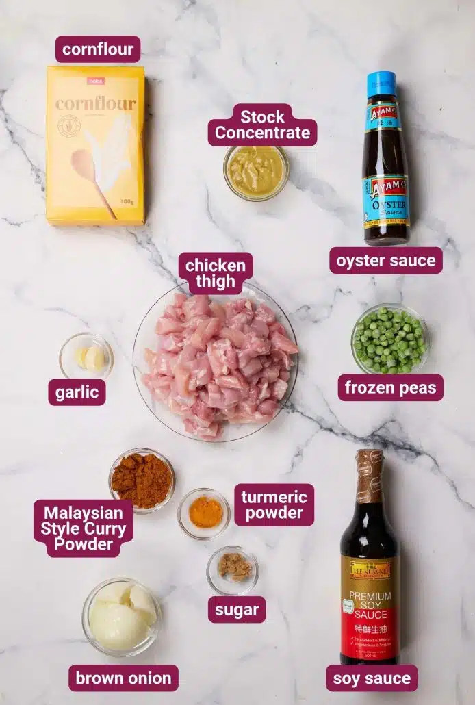 What you will need to make Chinese Chicken Curry from Dinners 4