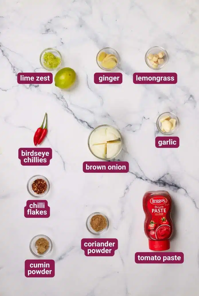 What you will need to make Coconut Miso Salmon Curry from Dinners 4