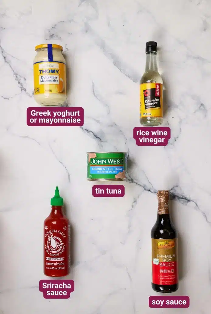What you will need to make Crispy Rice Tuna Salad from Dinners 4