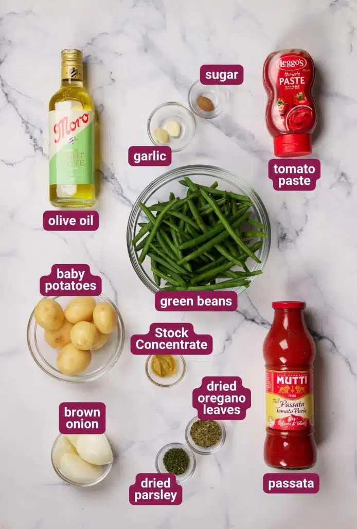 What you will need to make My Dad’s Fasoulakia from Dinners 4