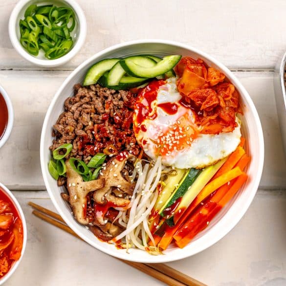 Skinnymixers Bibimbap (Korean Beef Rice Bowl)
