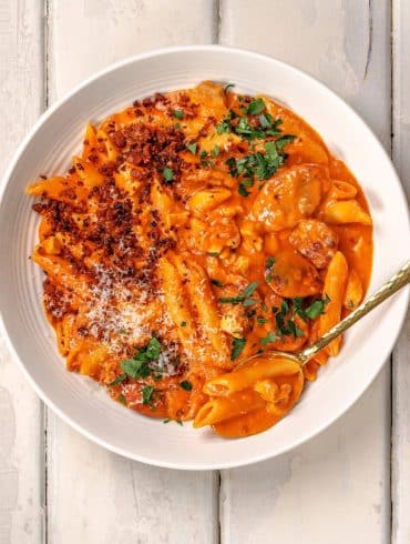 Skinnymixers Chicken & Chorizo Rose Pasta from The Healthy Mix Dinners 4