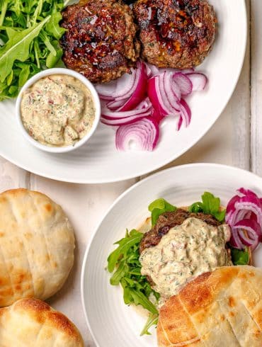 Skinnymixers Persian Lamb Burger from The Healthy Mix Dinners 4