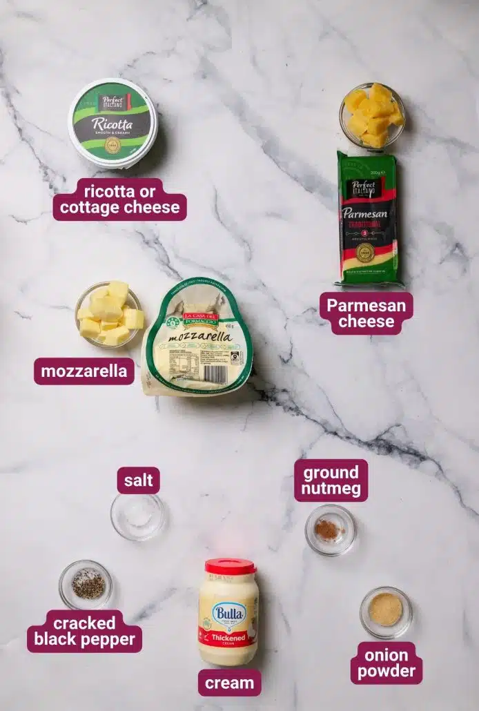 What you will need to make Lazy Chicken Lasagna from Dinners 4