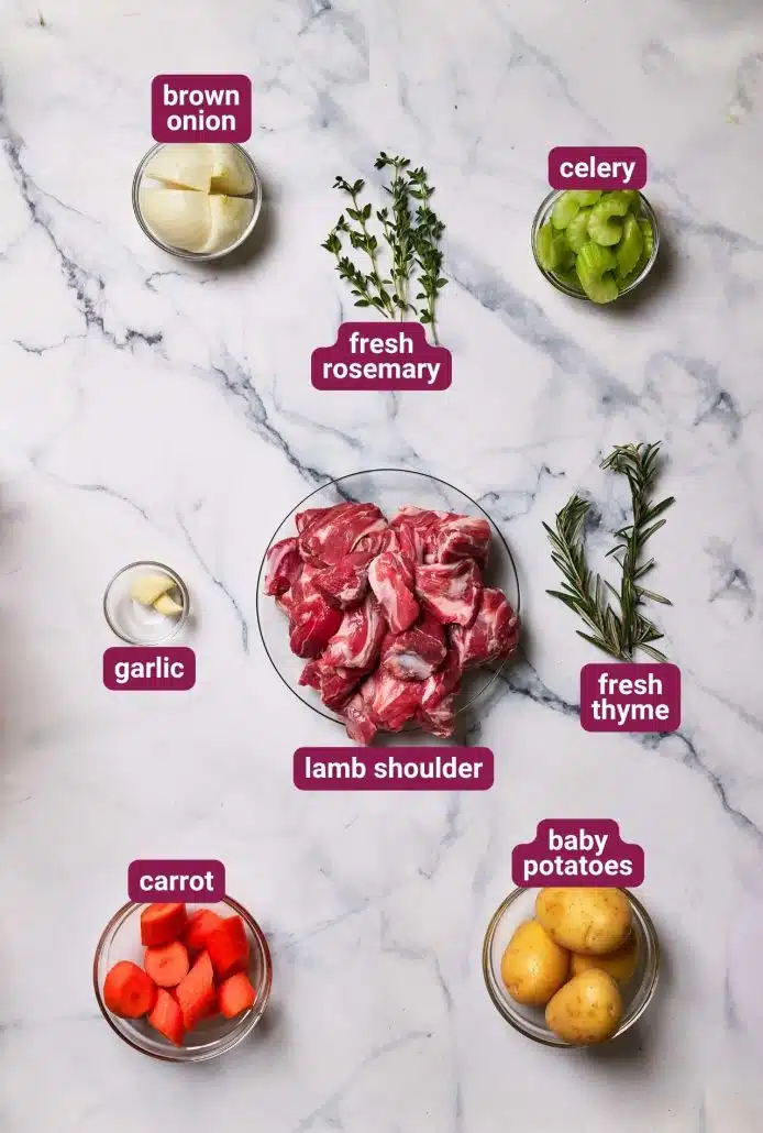 What you will need to make Slow Cooked Lamb & Red Wine Casserole from Dinners 4