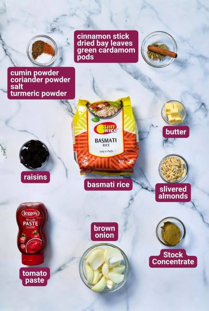 What you will need to make Chicken Biryani Bake from SkinnyAsia2