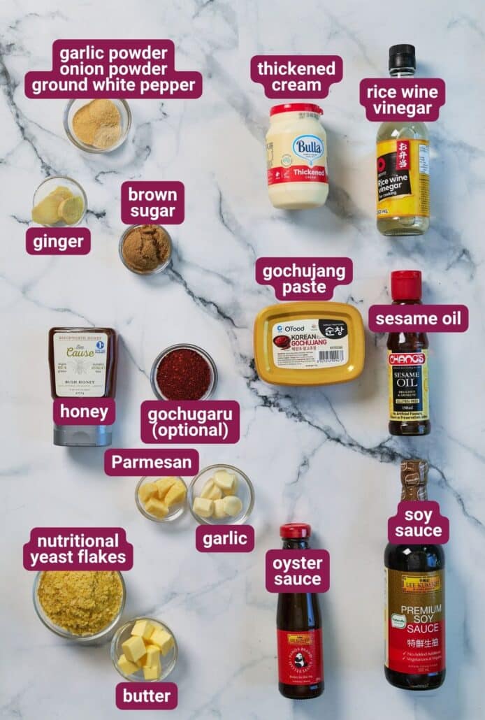 What you will need to make Creamy Carbonara Fire Ramen (Buldak-style) from SkinnyAsia2