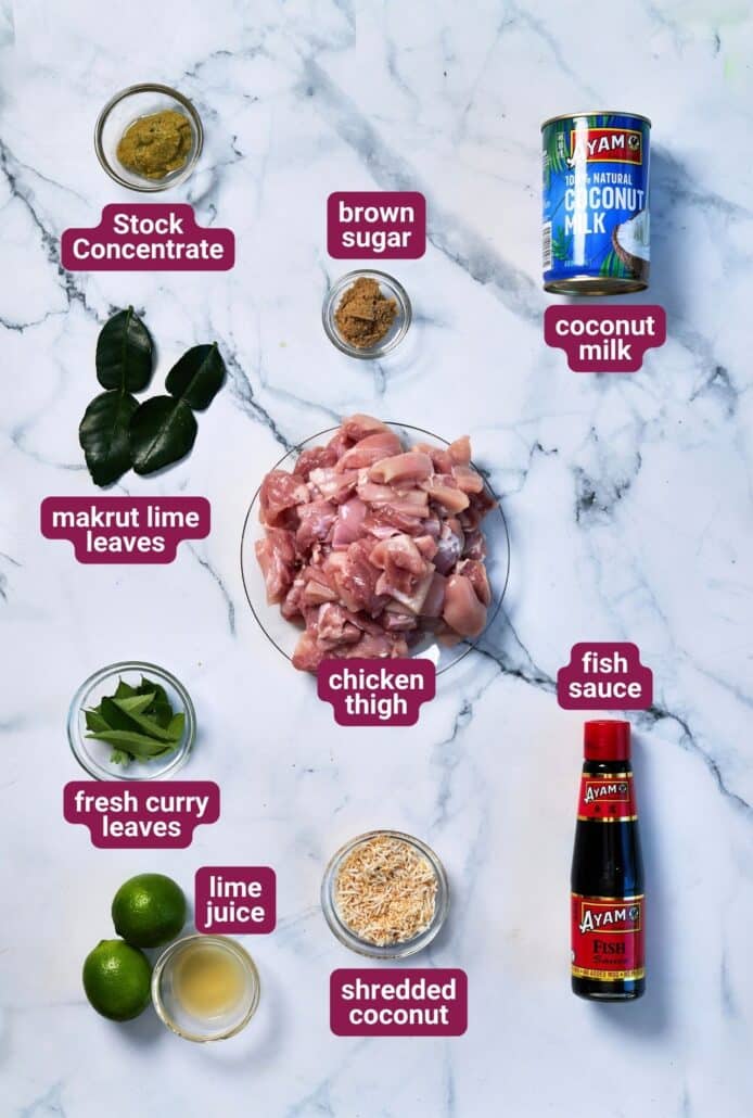 What you will need to make Malaysian Chicken Curry (Nyonya-style) from SkinnyAsia2