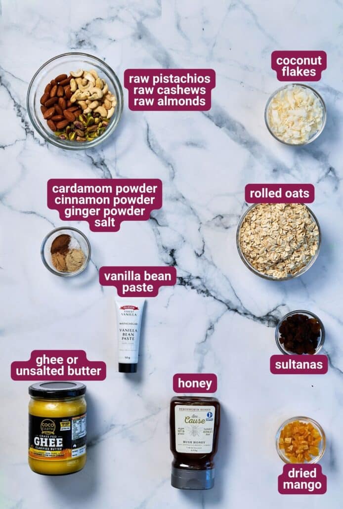 What you will need to make the Spiced Granola from SkinnyAsia2
