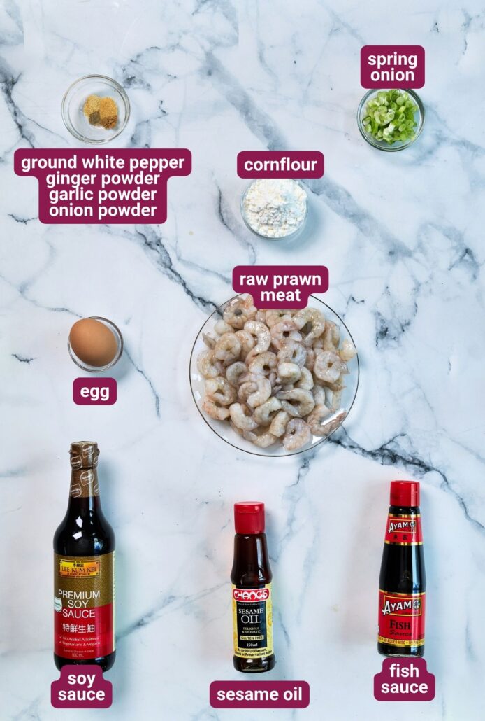 What you will need to make Prawn Toasty Bites from SkinnyAsia2
