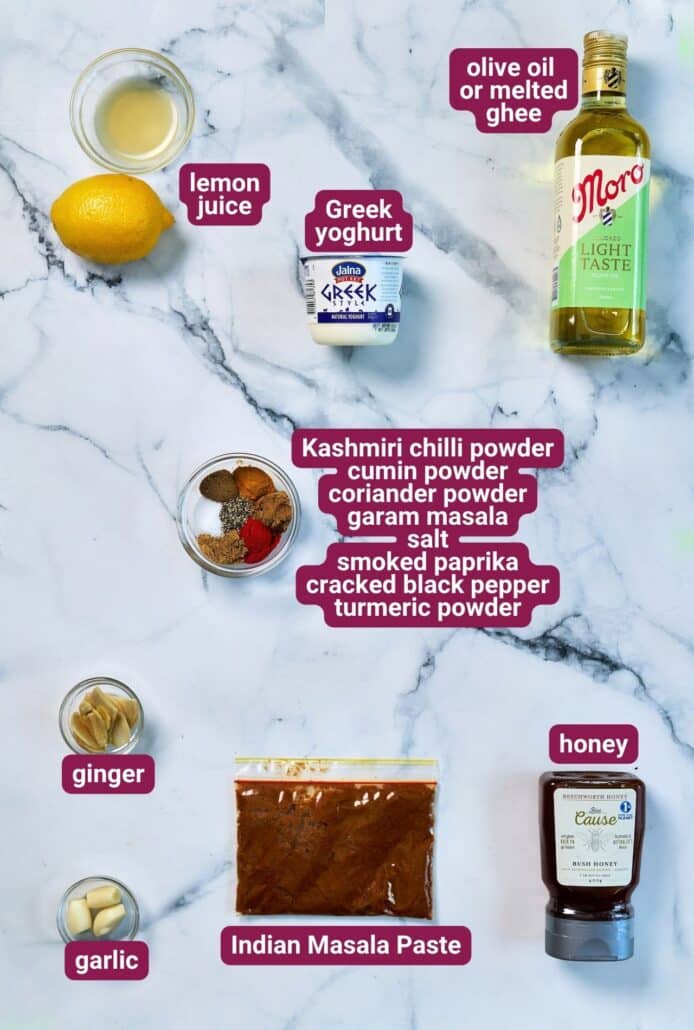 What you will need to make Roast Tandoori Chicken from SkinnyAsia2