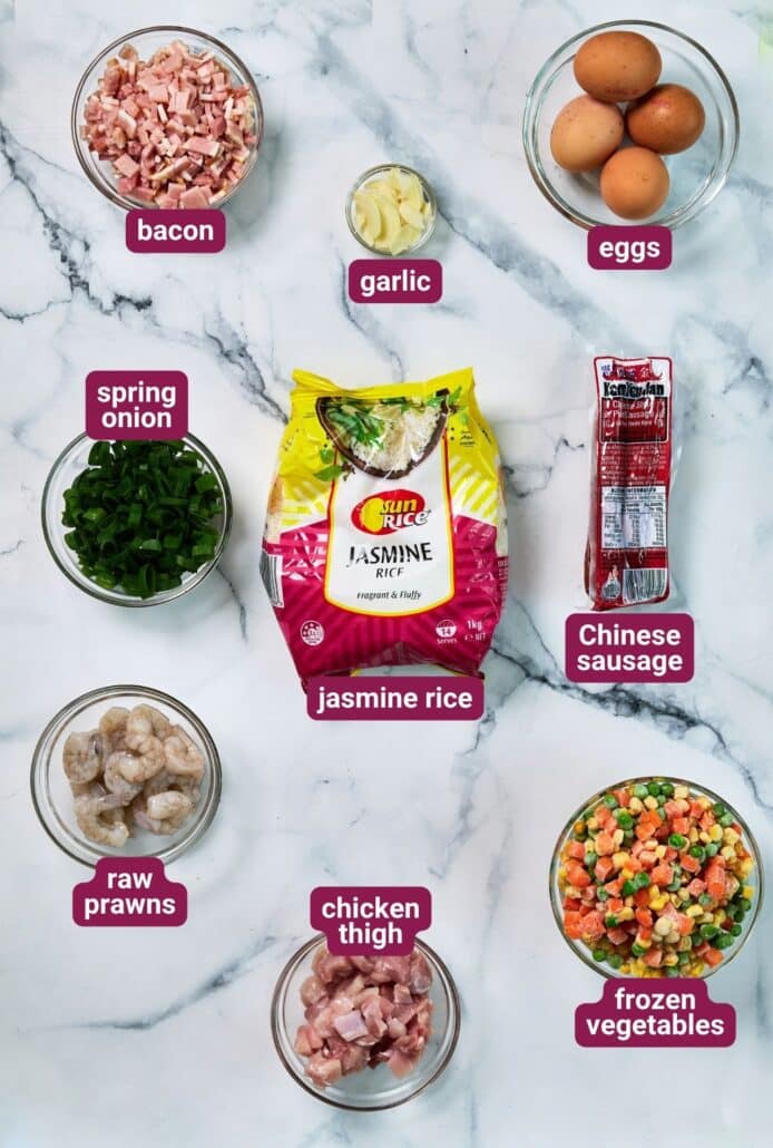What you will need to make Special Fried Rice from SkinnyAsia2